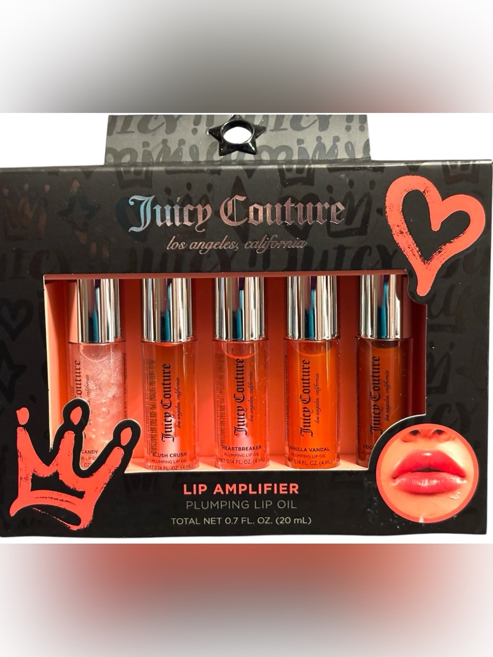 NWT•Juicy Couture 5 piece Lip Amplifier Plumping Lip Oil Set